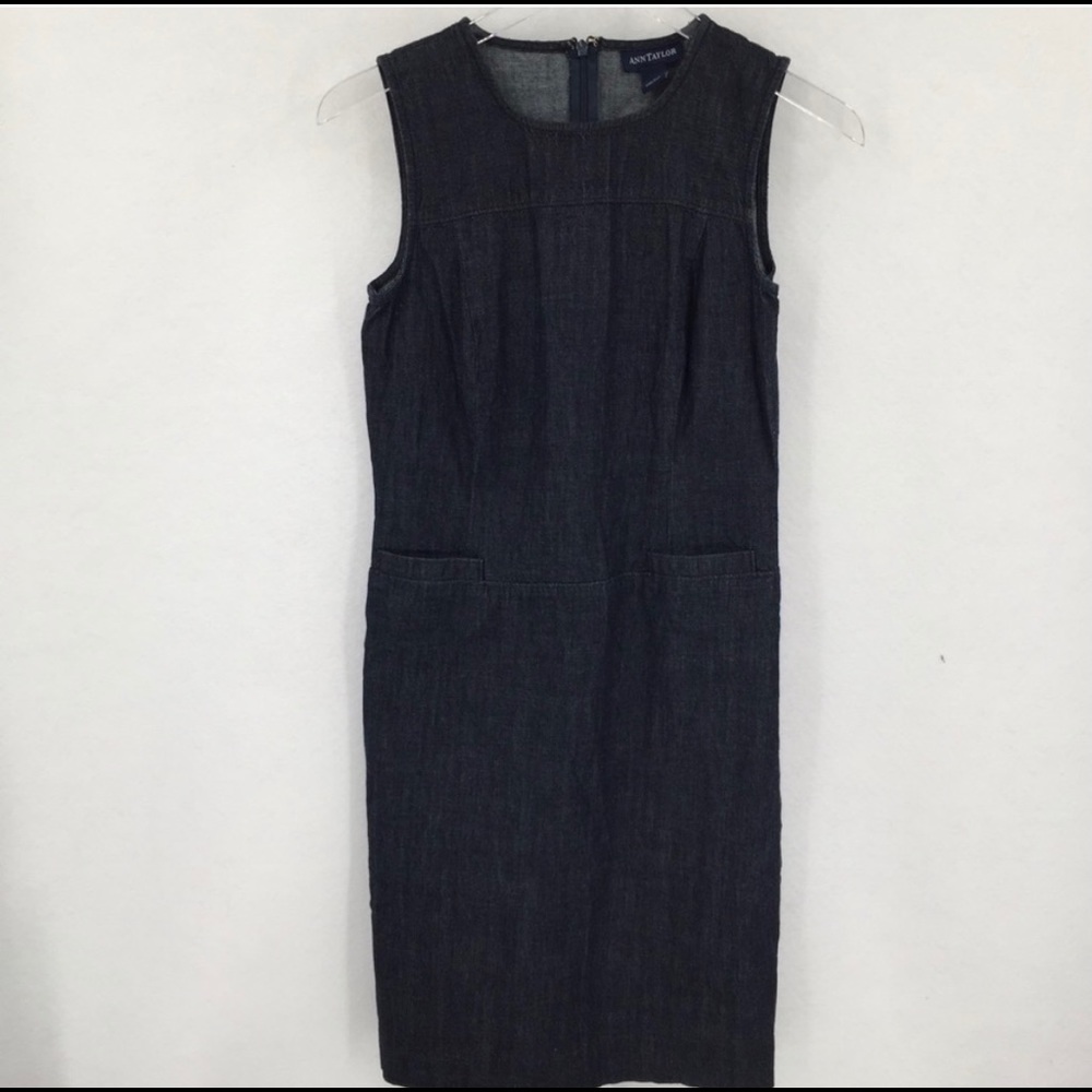 Stunning indigo Ann Taylor pencil dress - Picture 2 of 4